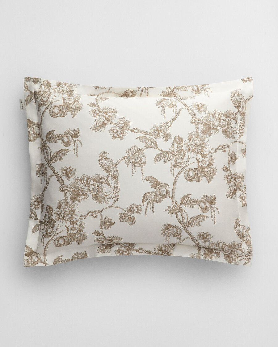 tree print pillowcase - taupe beige