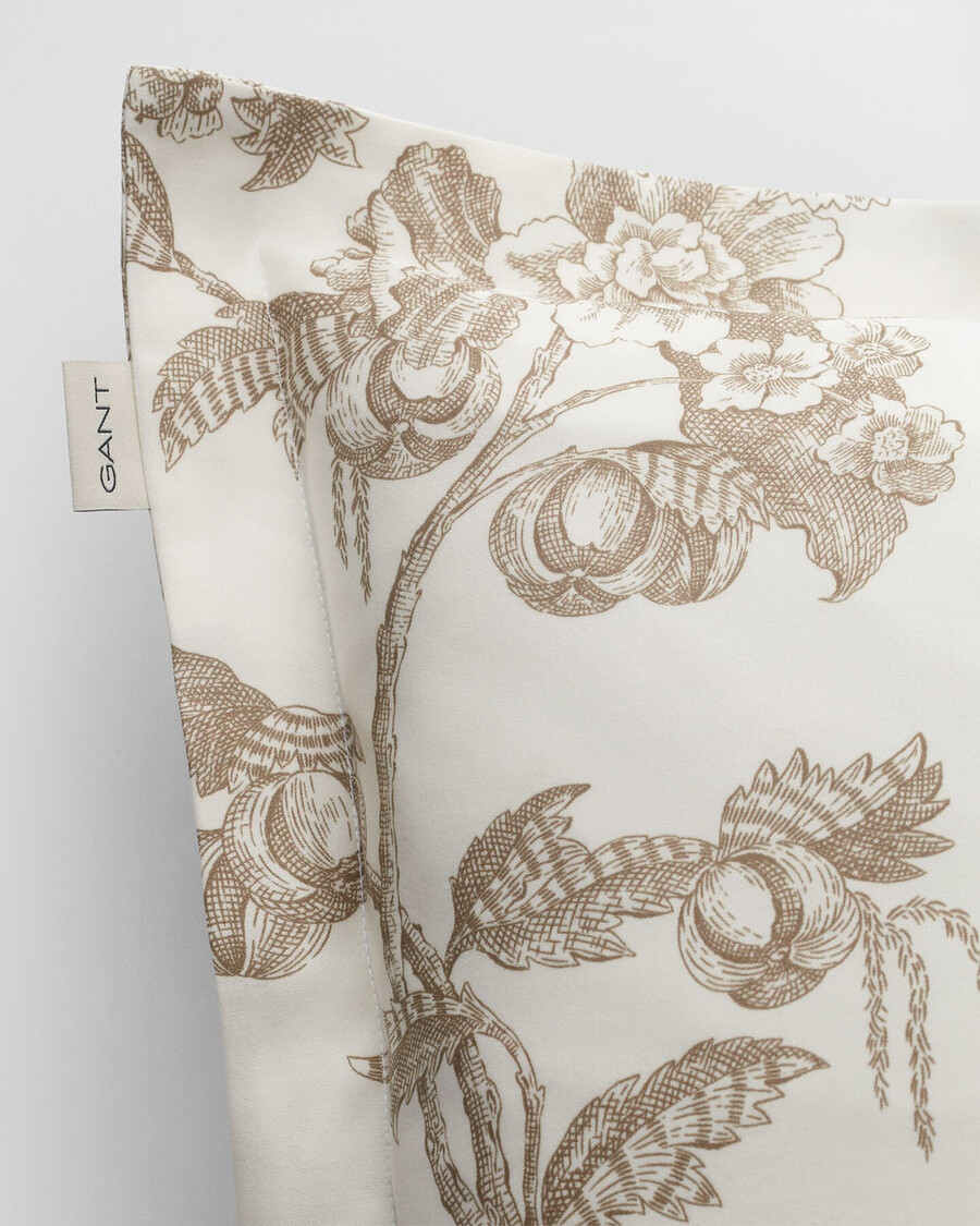 tree print pillowcase - taupe beige