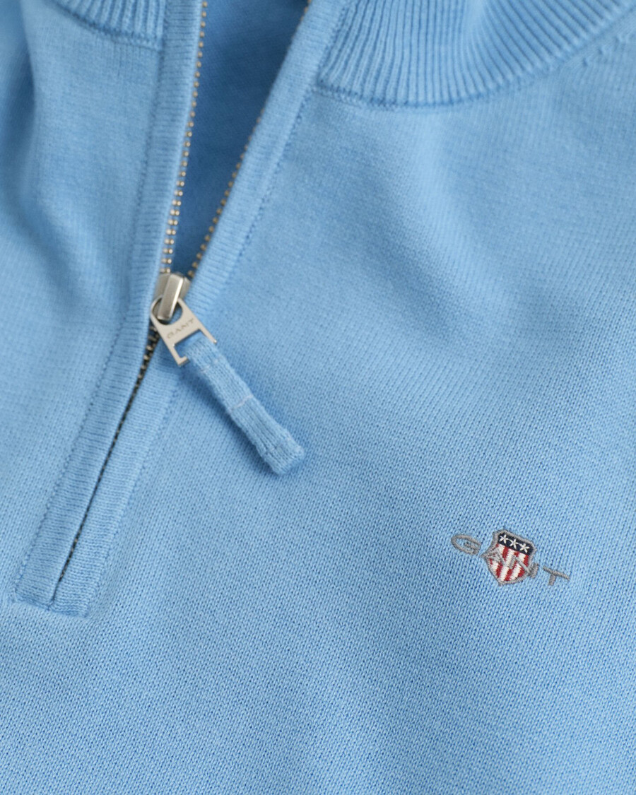 teens shield cotton halfzip sweater - dream blue