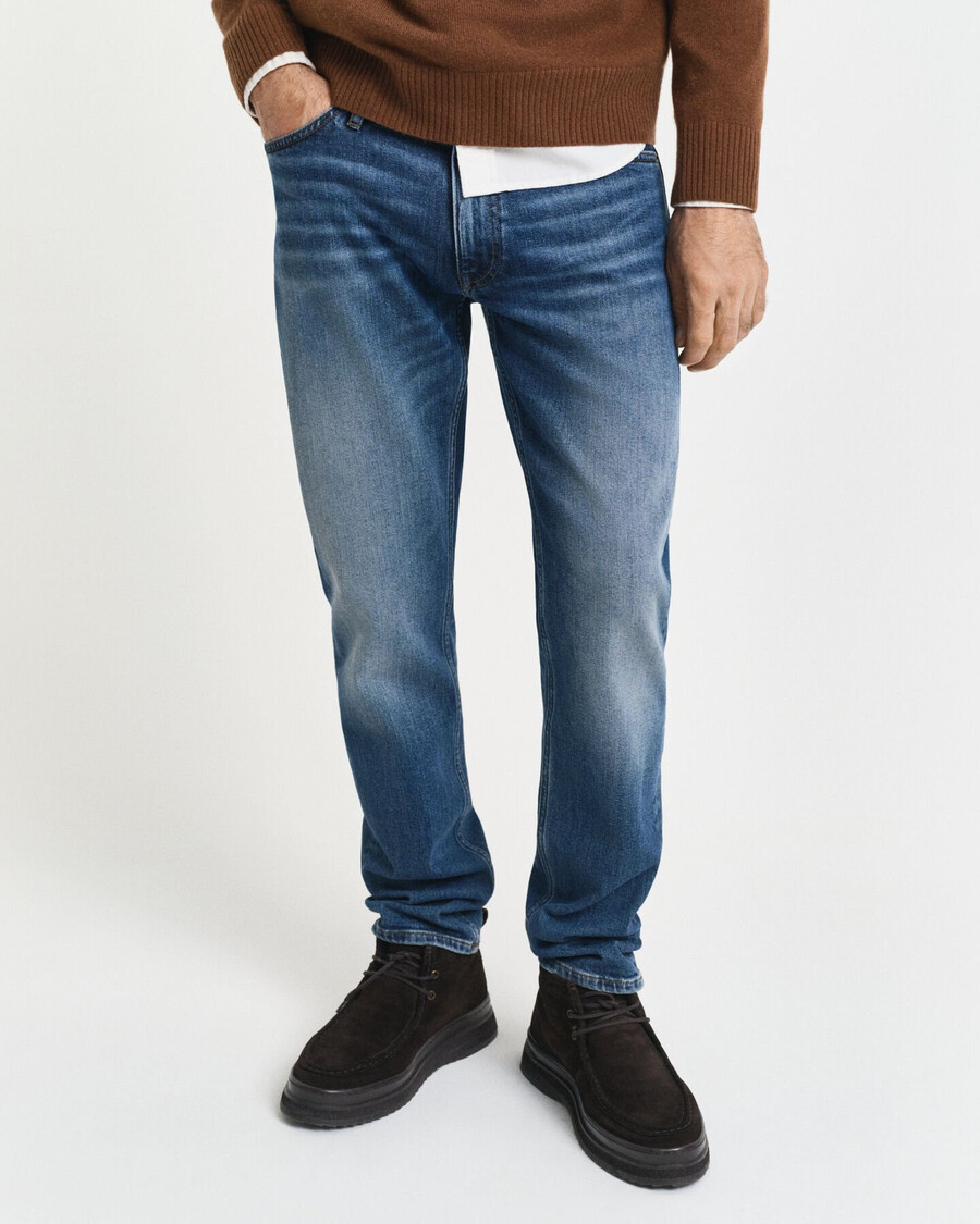 slim fit jeans - mid blue vintage
