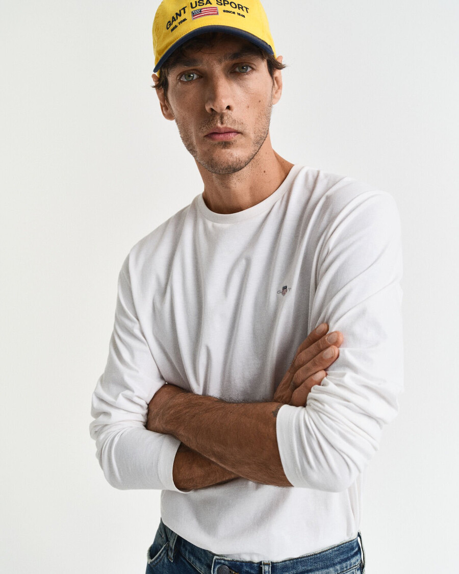 shield long sleeve tshirt - eggshell