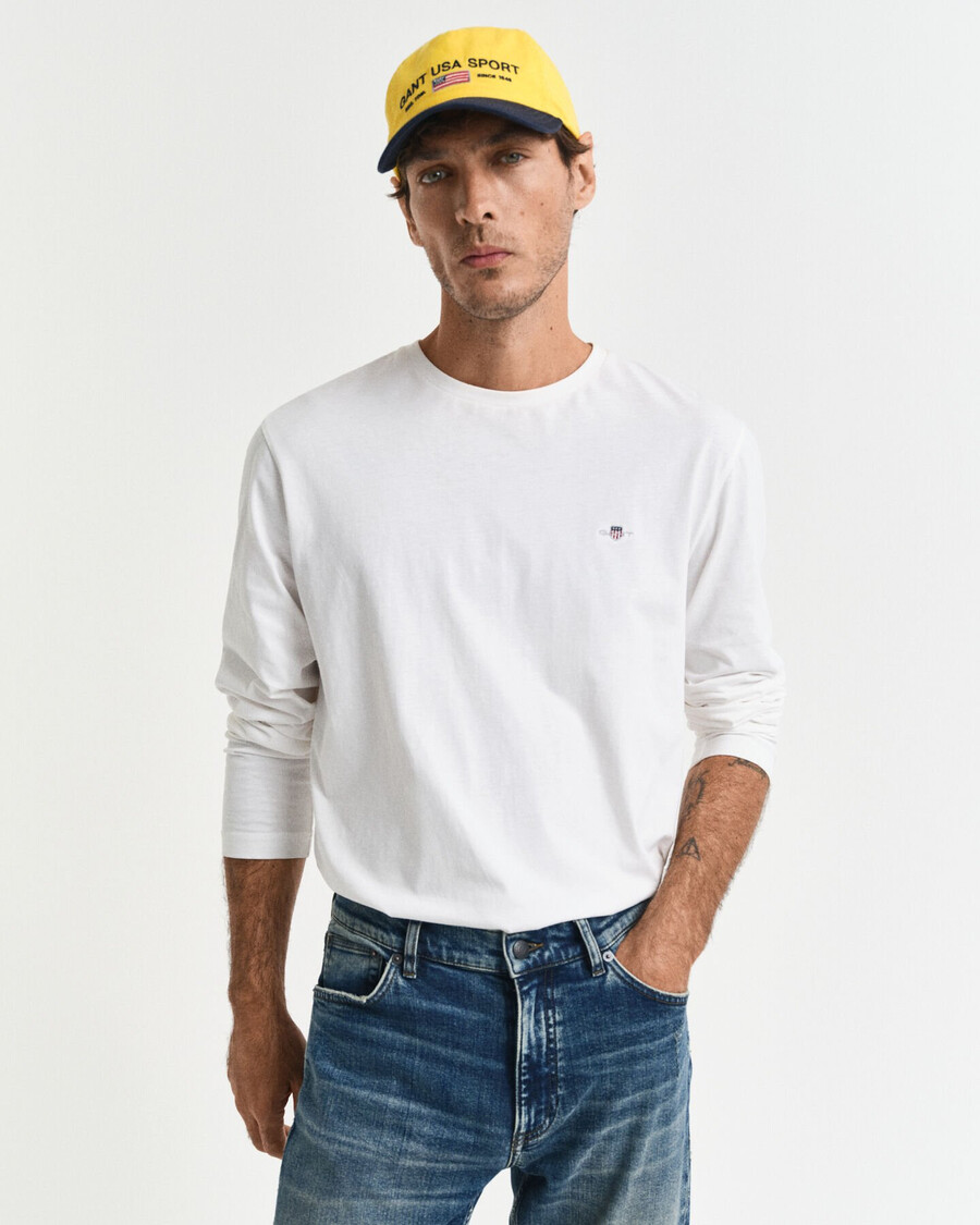 shield long sleeve tshirt - eggshell