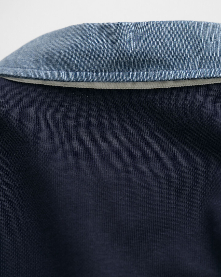 chambray collar heavy rugger - evening blue