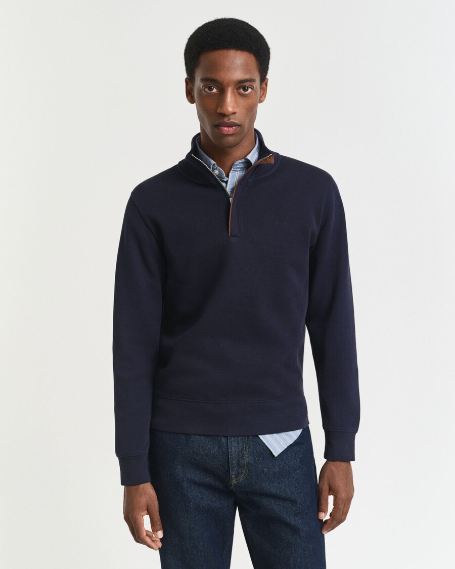 sacker rib halfzip sweatshirt - evening blue
