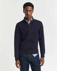 sacker rib halfzip sweatshirt - evening blue