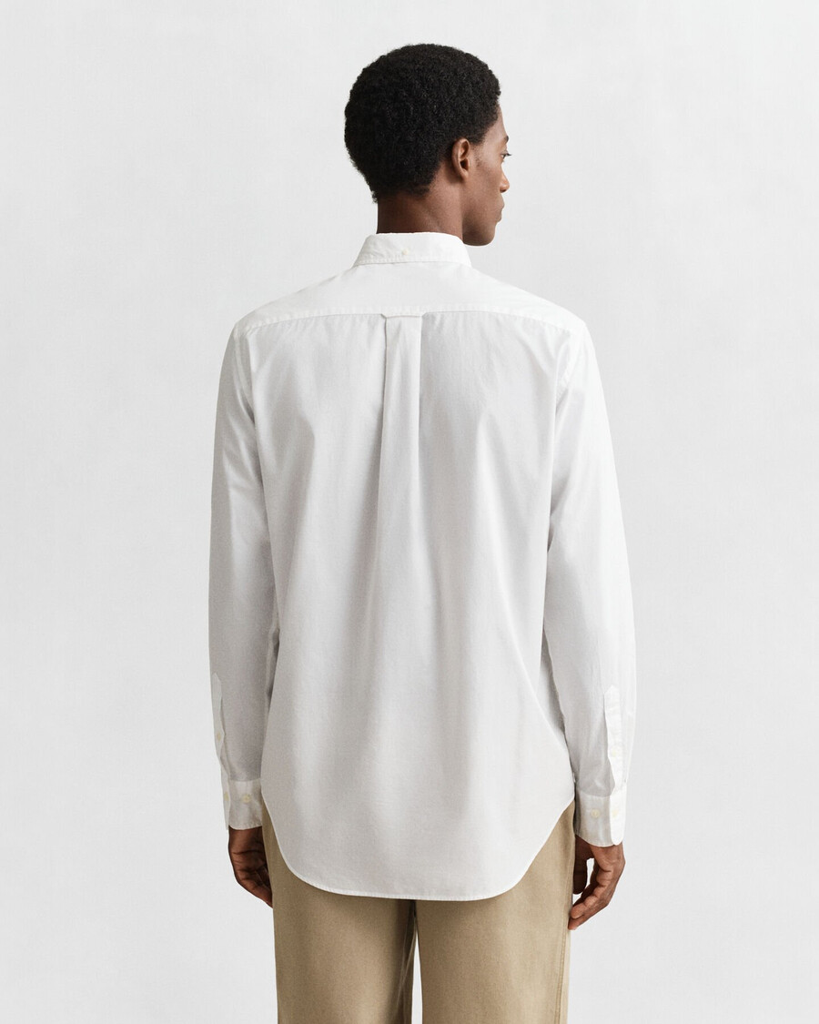 regular fit classic poplin shirt - white