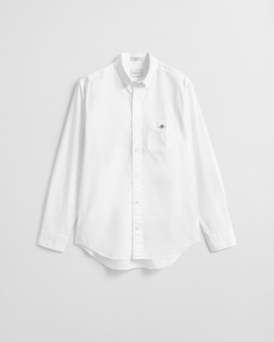 regular fit classic poplin shirt - white
