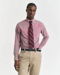 regular fit classic gingham poplin shirt - plumped red