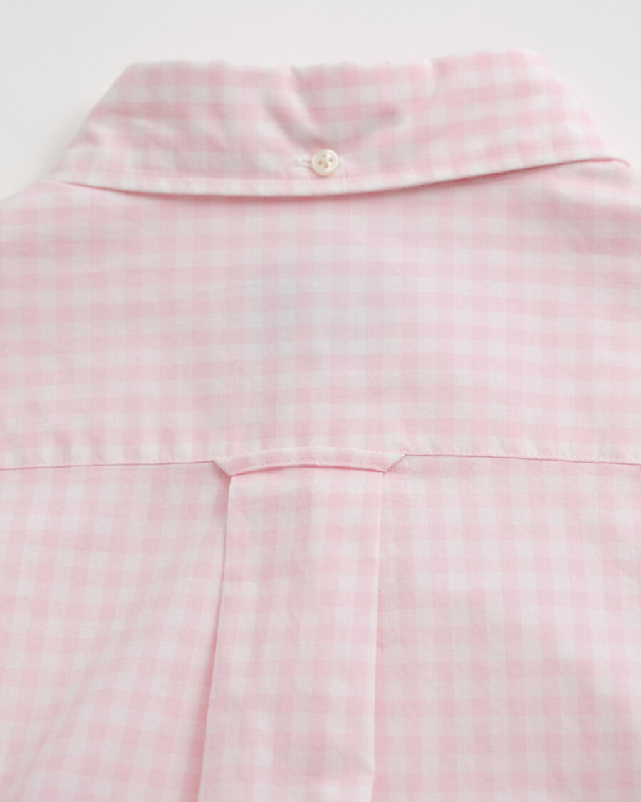 regular fit classic gingham poplin shirt - light pink