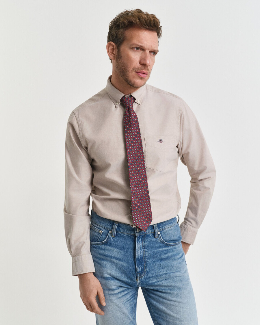 regular fit classic oxford shirt - warm khaki