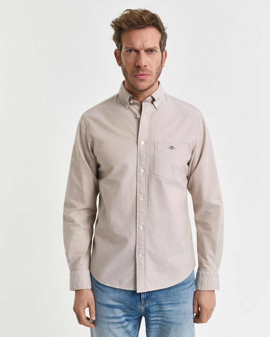 regular fit classic oxford shirt - warm khaki