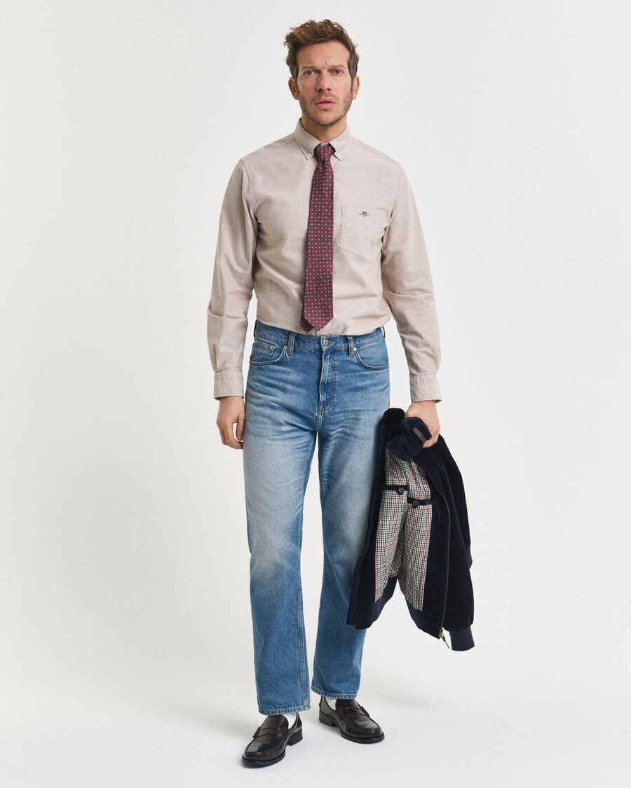 regular fit classic oxford shirt - warm khaki