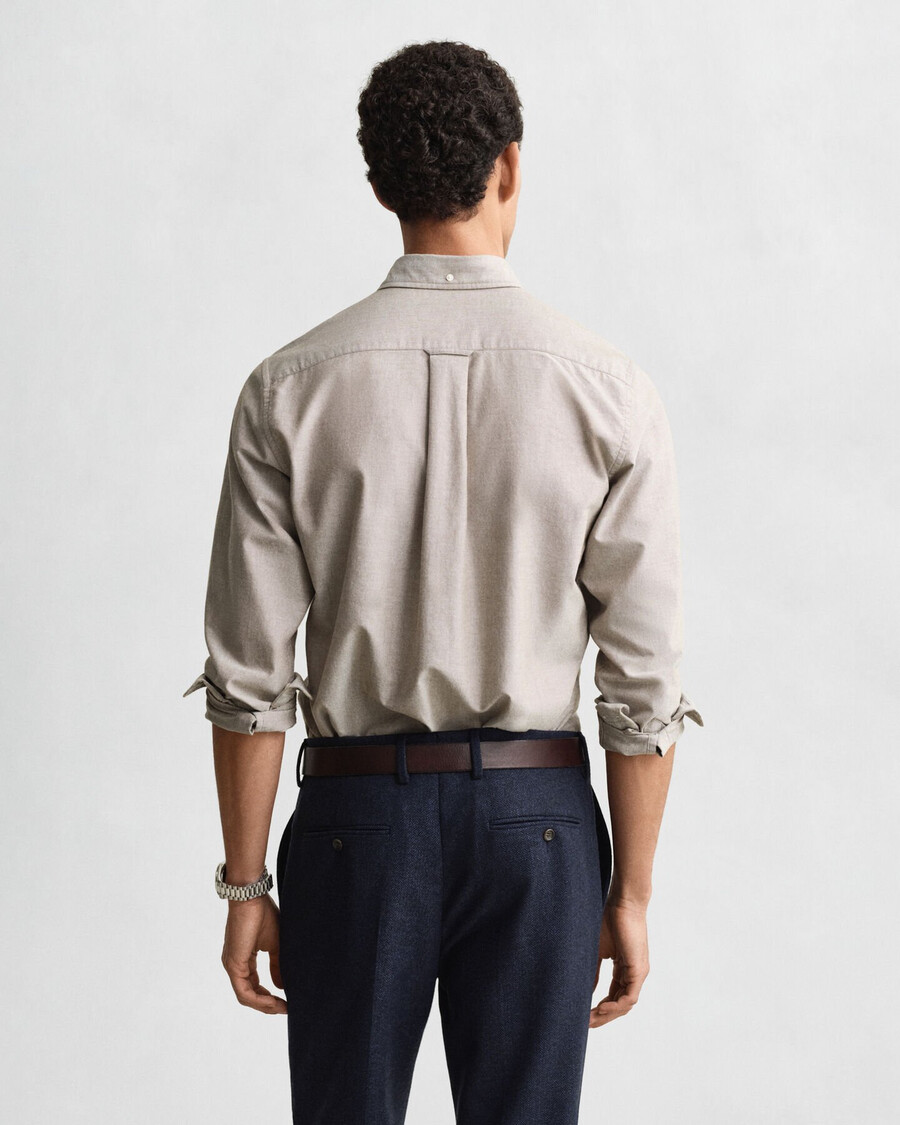 regular fit classic oxford shirt - mahogany brown