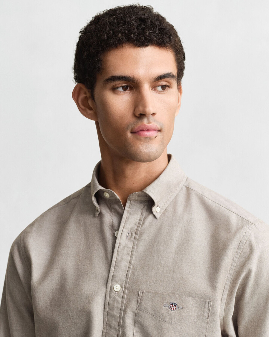 regular fit classic oxford shirt - mahogany brown