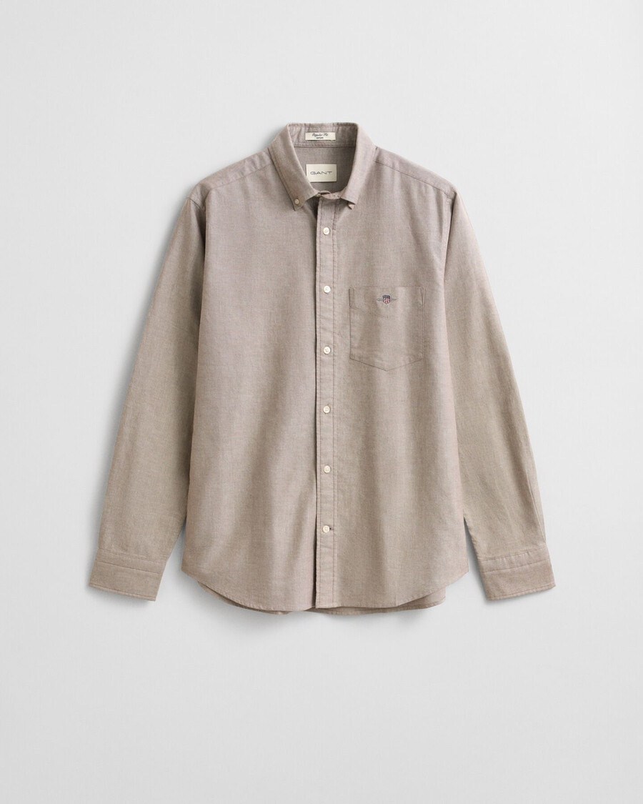 regular fit classic oxford shirt - mahogany brown