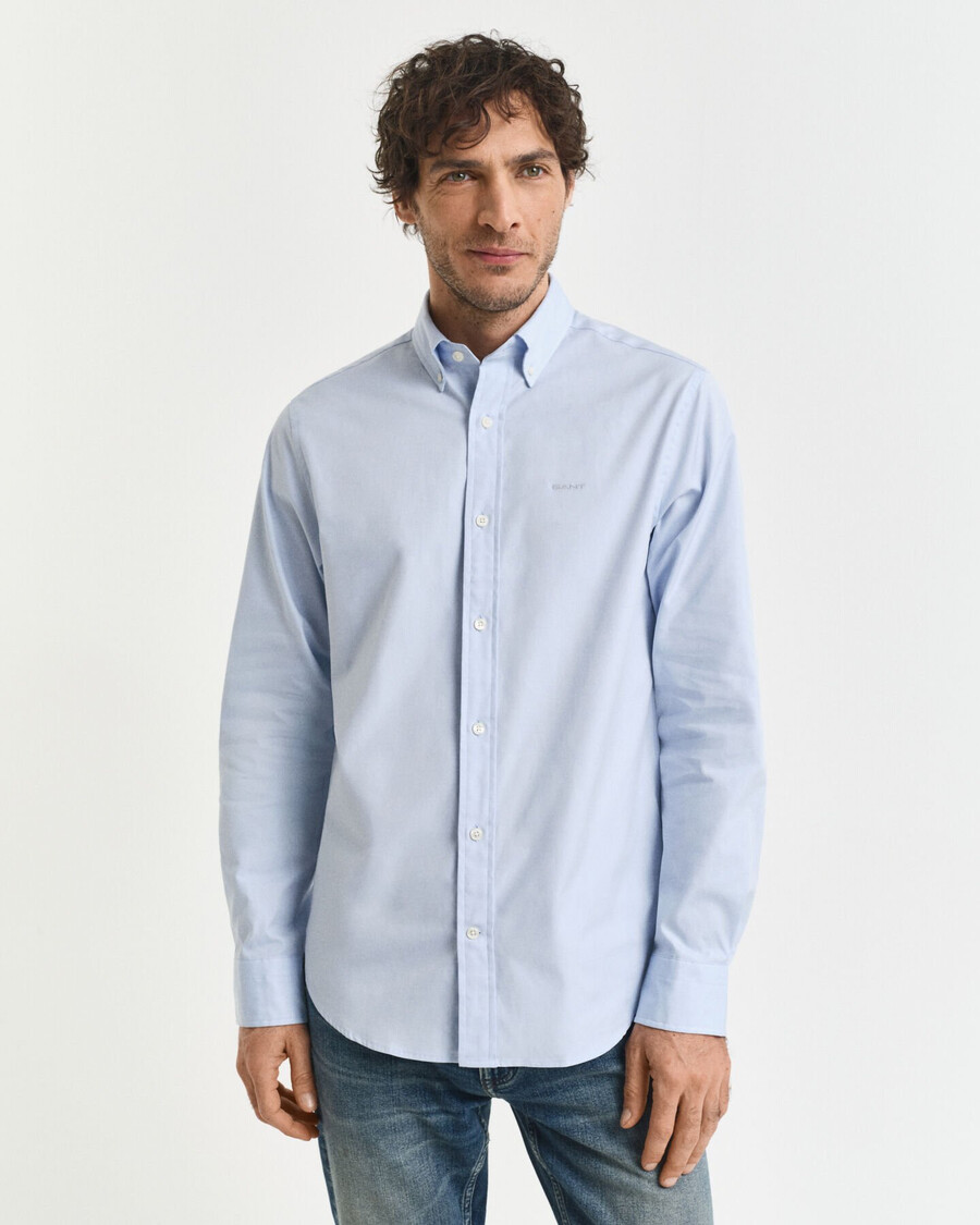 regular fit pinpoint oxford shirt - light blue