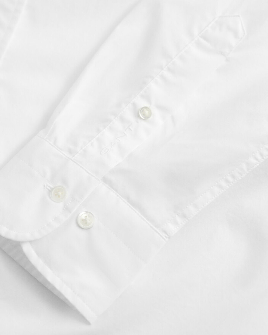 relaxed fit heritage poplin shirt - white
