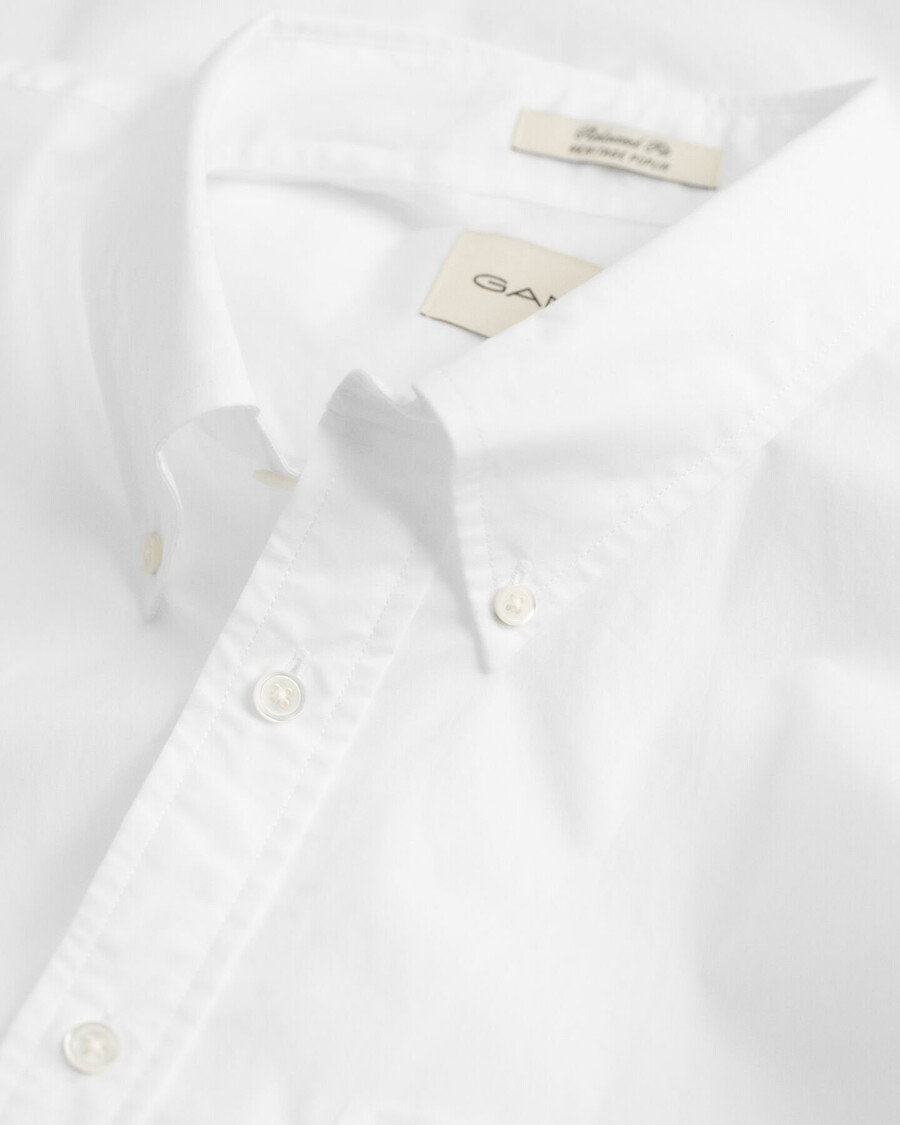 relaxed fit heritage poplin shirt - white