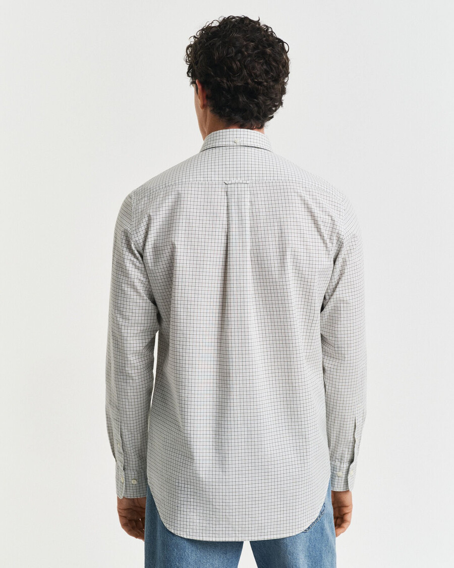 regular fit checked classic poplin shirt - juniper green