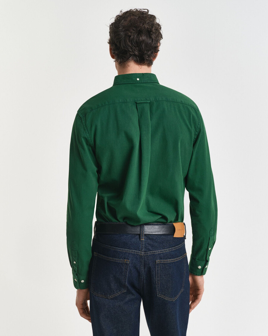 regular fit twill shirt - forest green