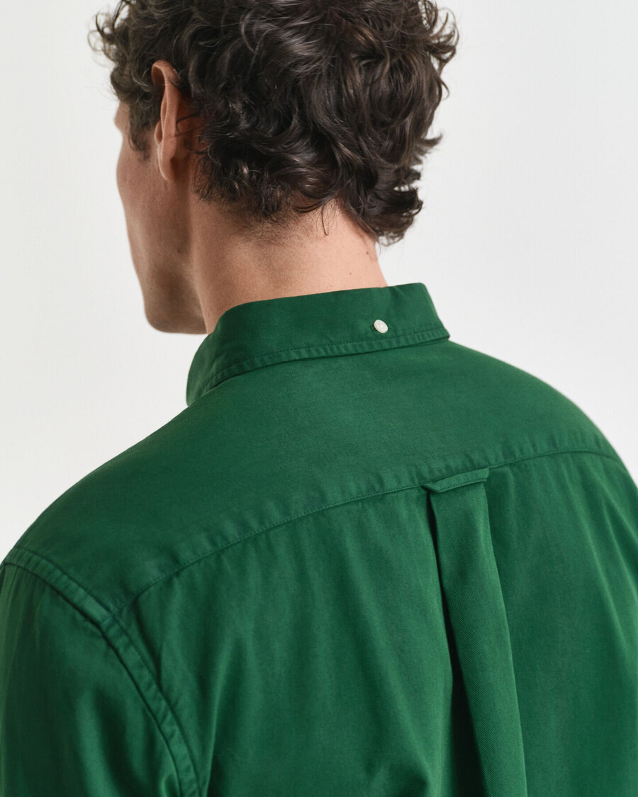 regular fit twill shirt - forest green