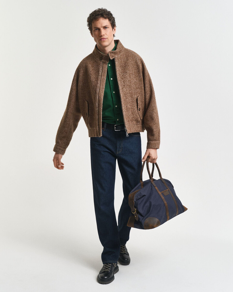 regular fit twill shirt - forest green