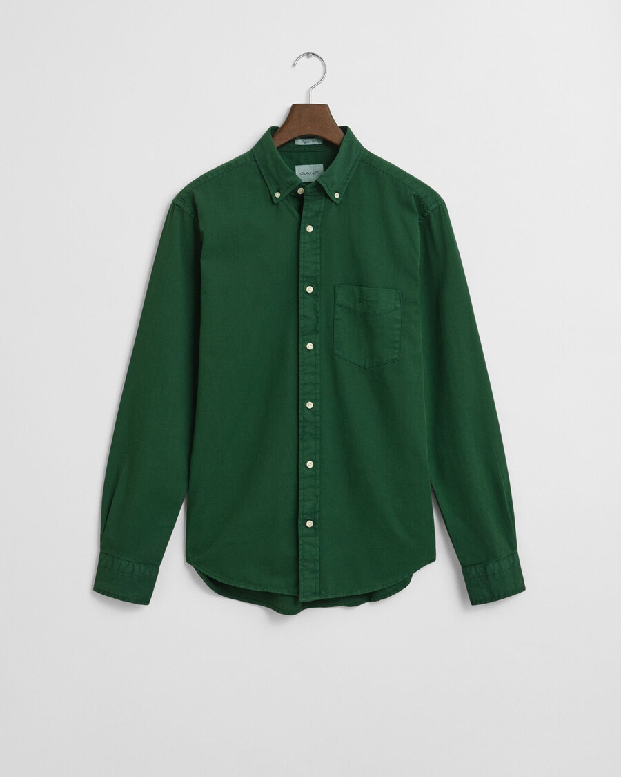 regular fit twill shirt - forest green