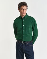 regular fit twill shirt - forest green