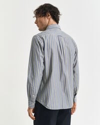 regular fit striped archive poplin shirt - naval blue