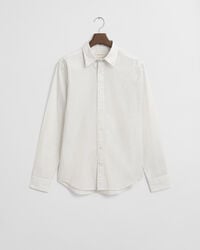 regular fit micro print shirt - eggshell