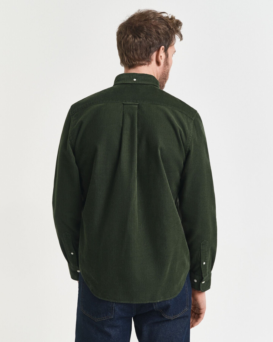 regular fit corduroy shirt - country green