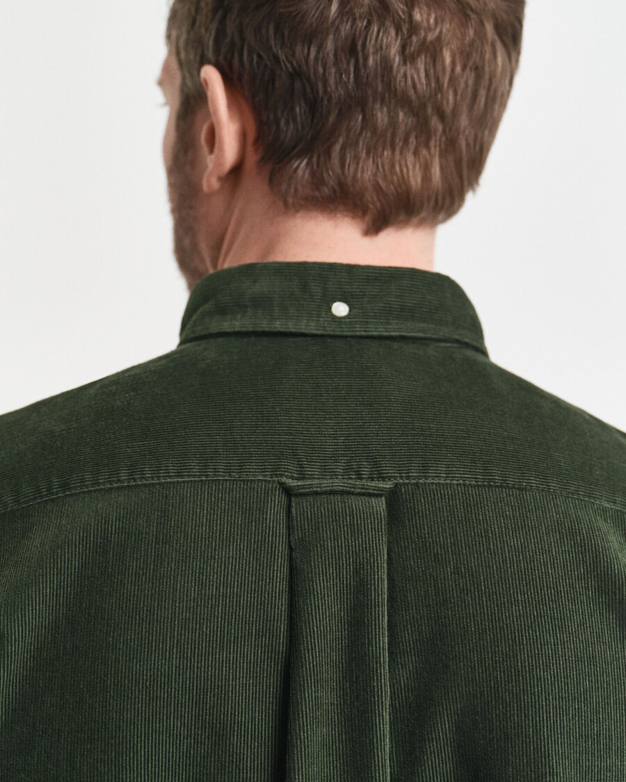 regular fit corduroy shirt - country green