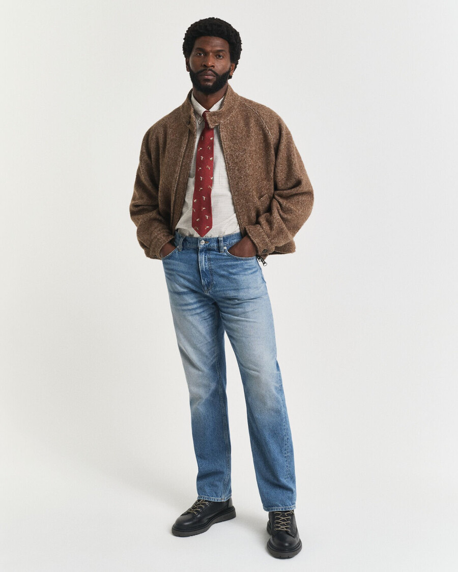 oversized fit checked luxury oxford shirt - ivory white