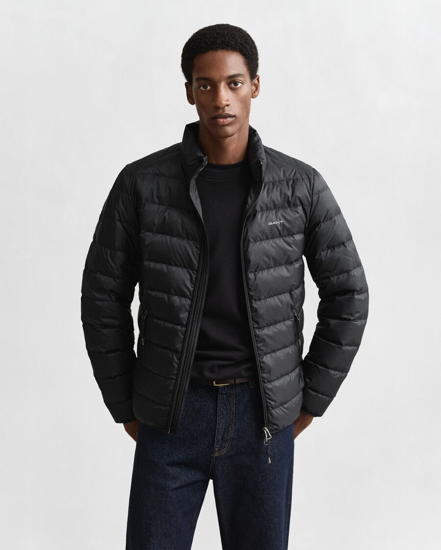 light down jacket - black