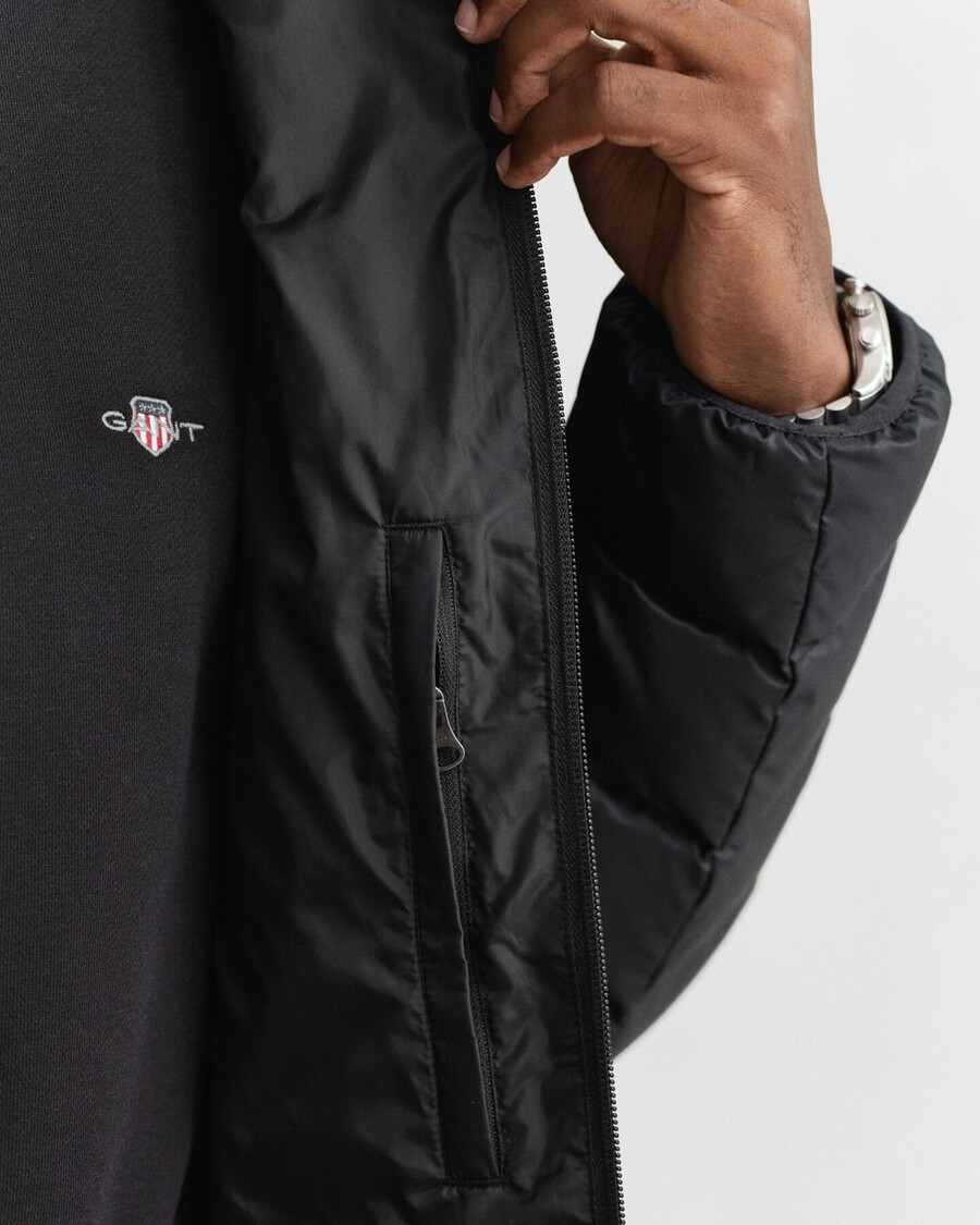light down jacket - black