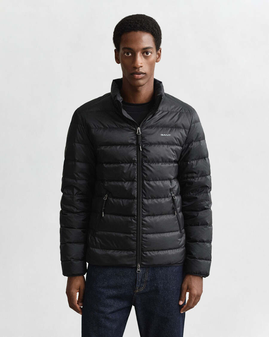 light down jacket - black