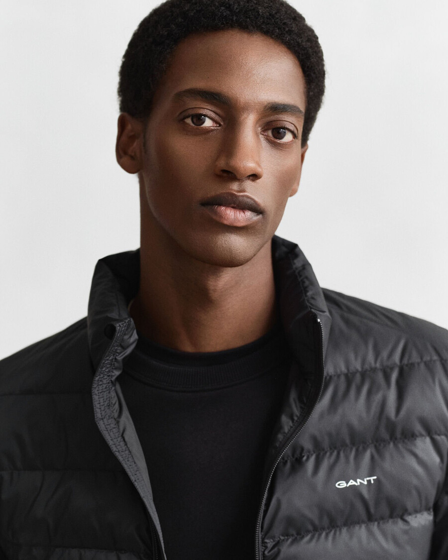 light down jacket - black