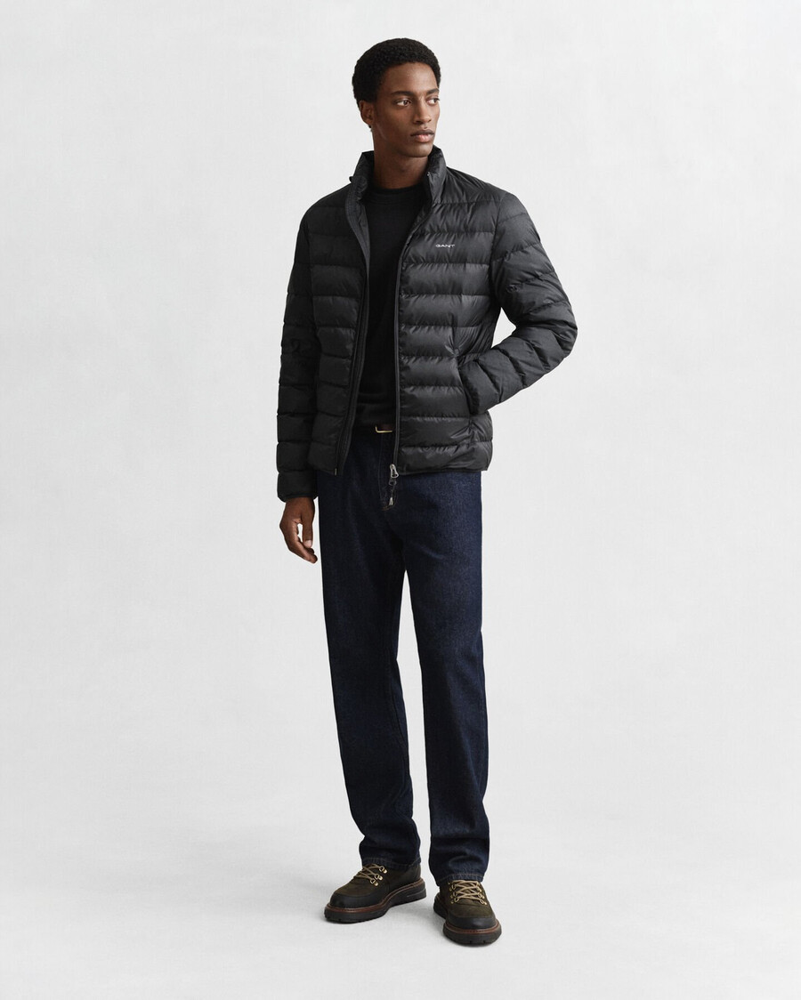 light down jacket - black