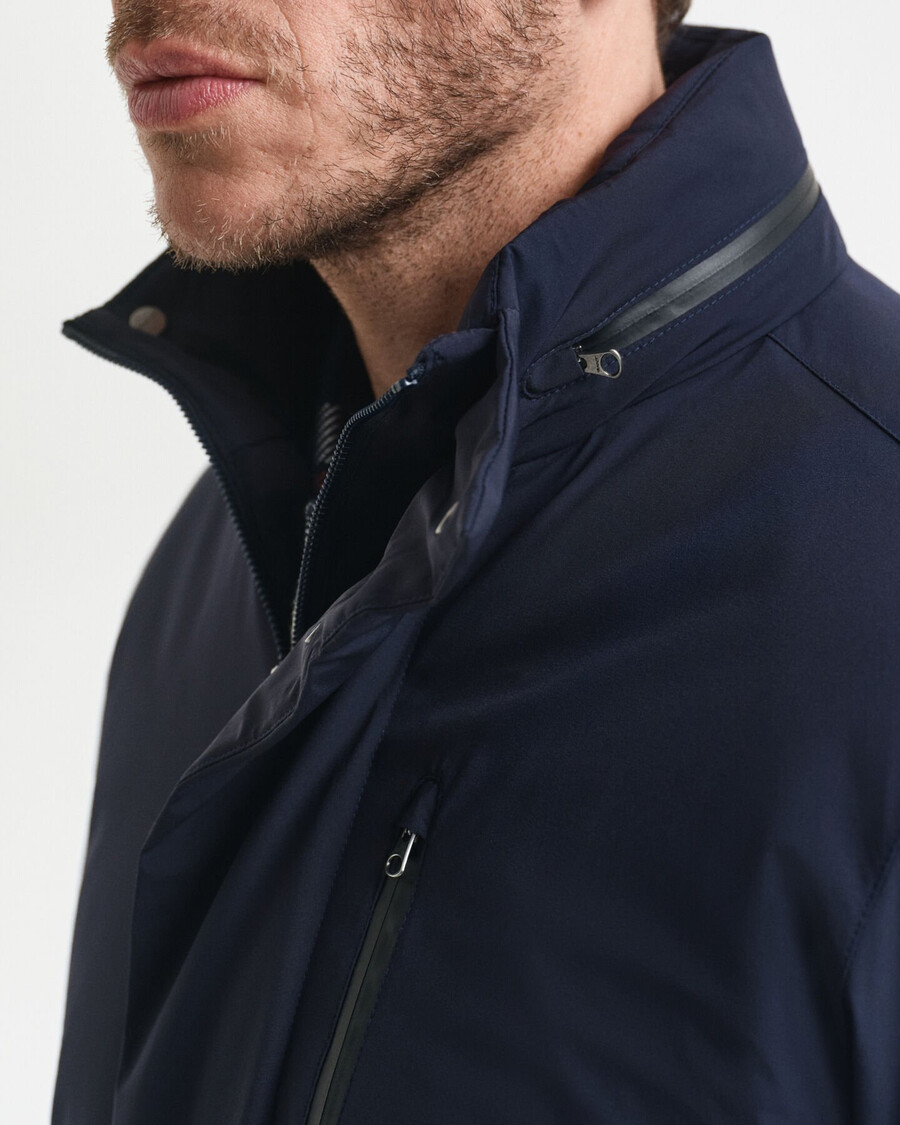double mid length jacket - evening blue