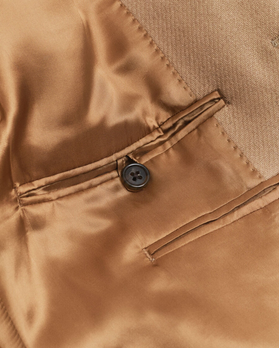 classic wool coat - mustard beige