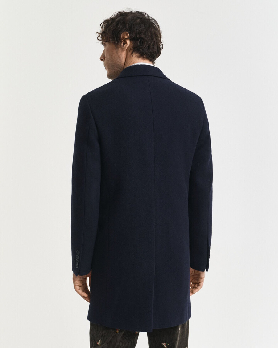 classic wool coat - night blue