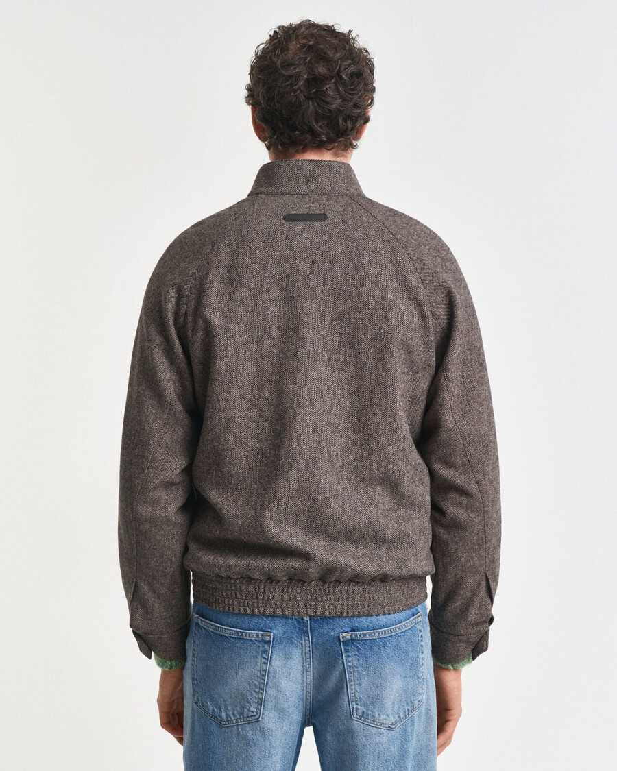 wool blend harrington jacket - warm khaki