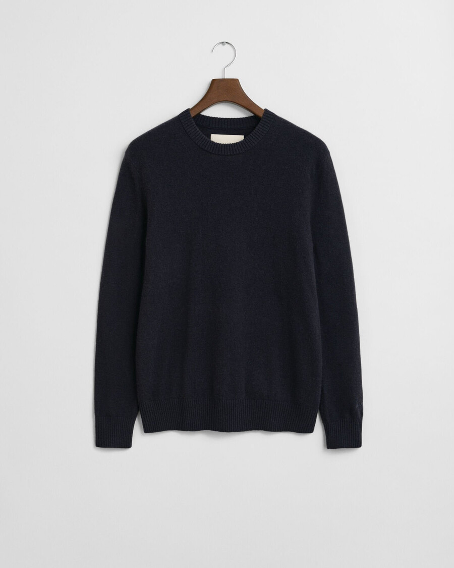 cashmere crew neck sweater - evening blue