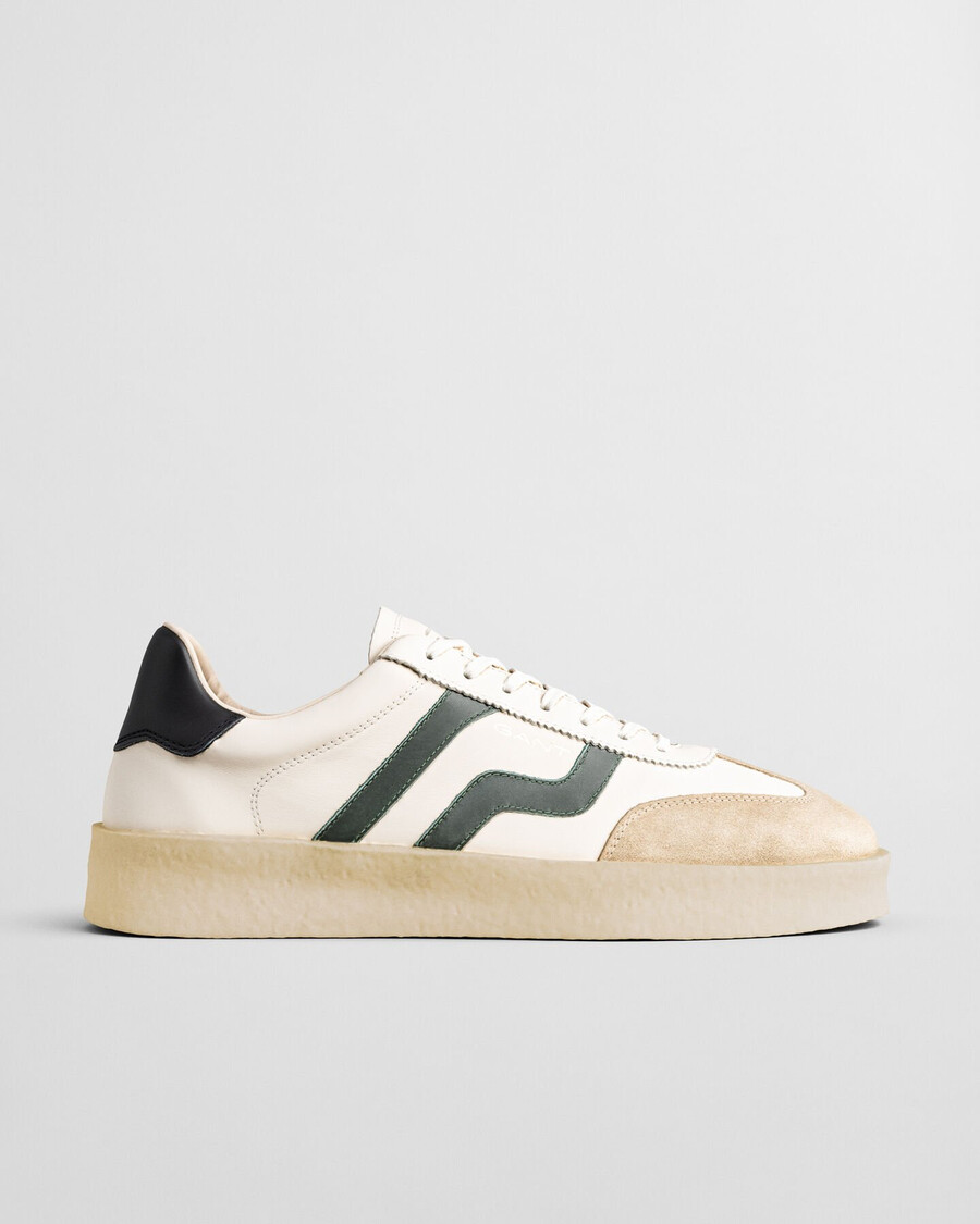 crepmo leather sneakers - eggshell