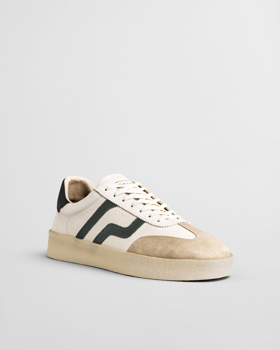 crepmo leather sneakers - eggshell
