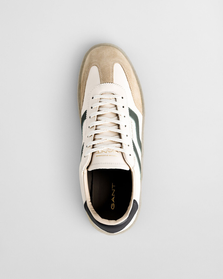 crepmo leather sneakers - eggshell
