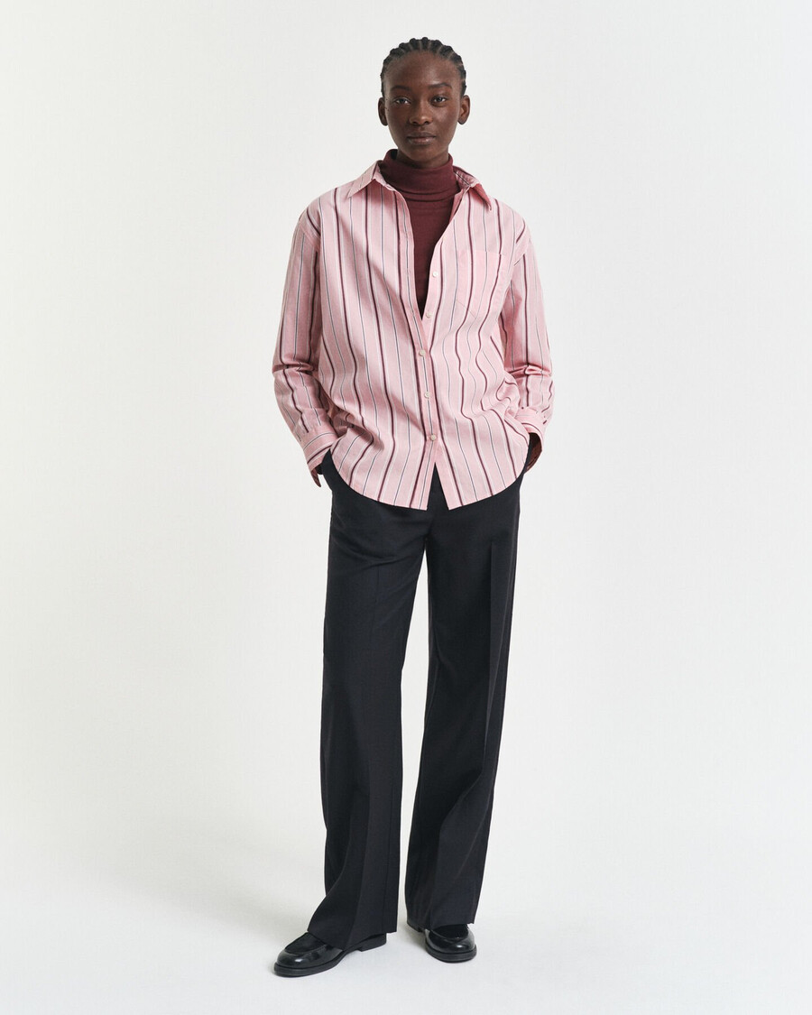 lightweight cotton turtleneck top - plum wine