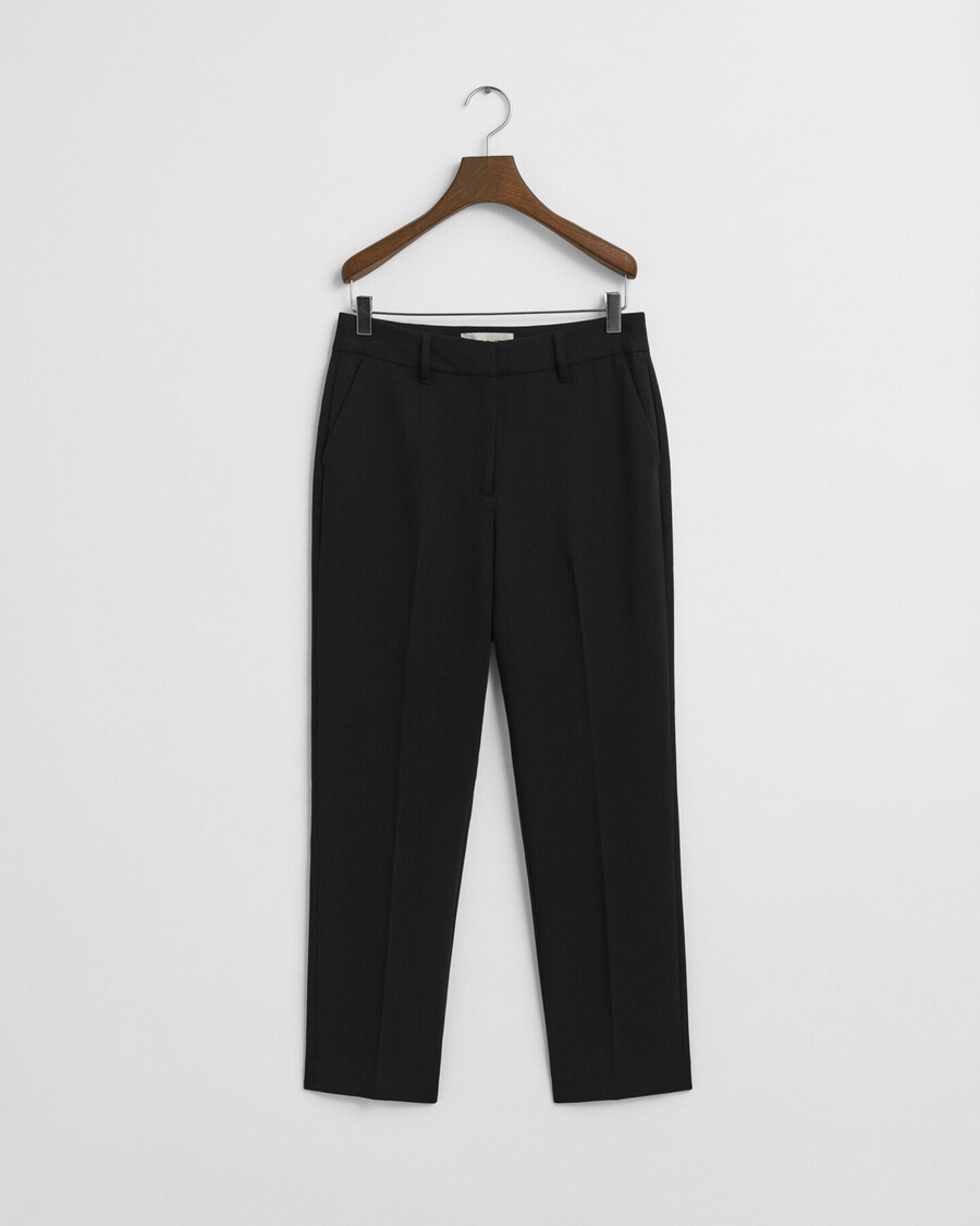 slim fit fluid slacks - black