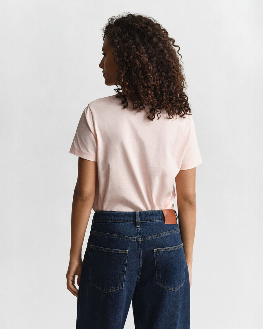 shield tshirt - apricot pink