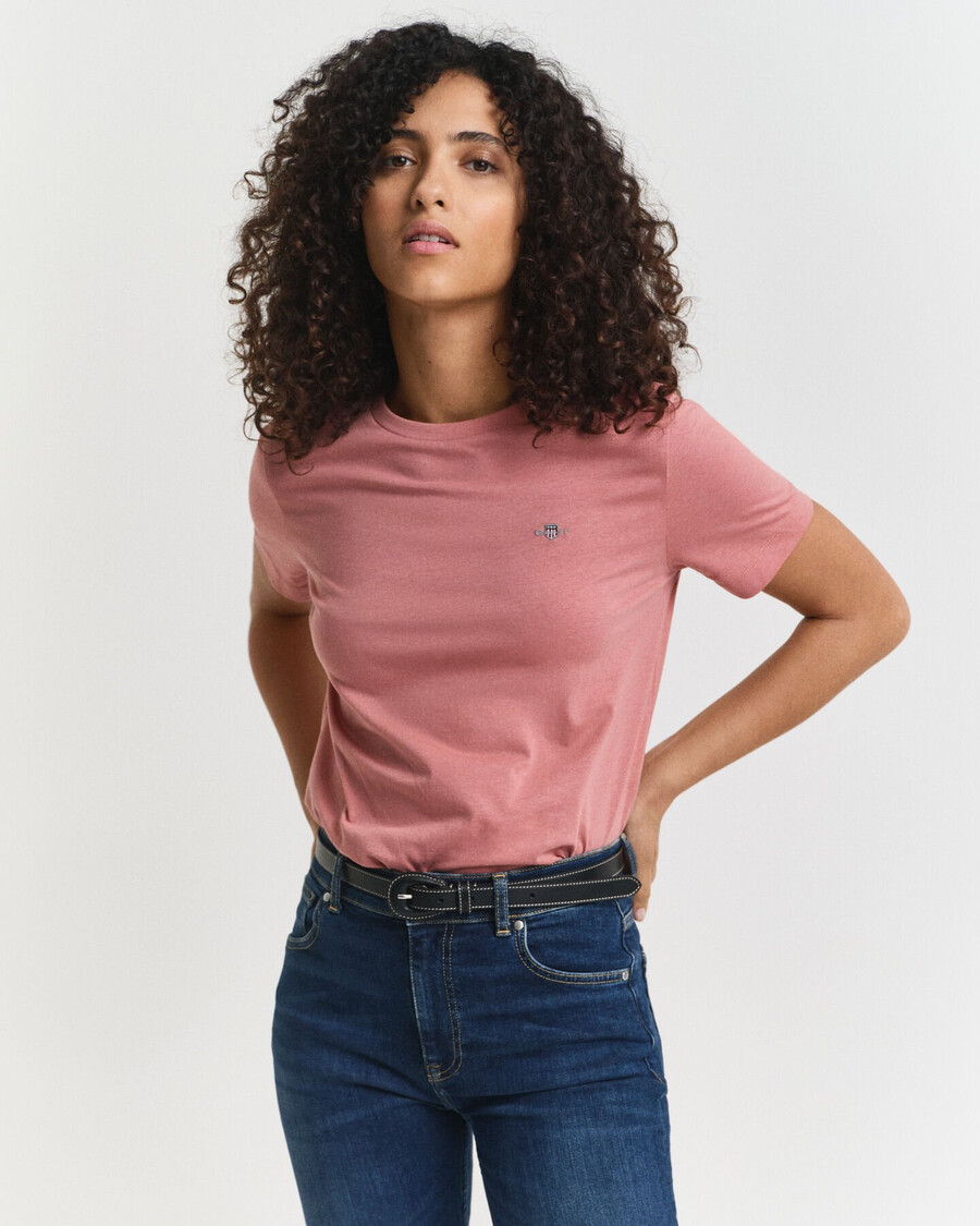 shield tshirt - faded brick